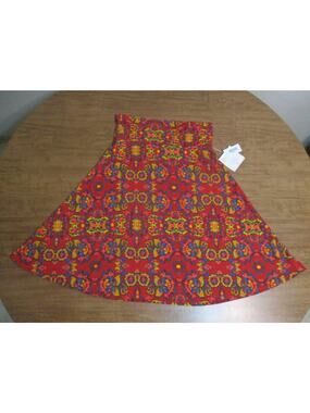 LULAROE AZURE SKIRT MULTI COLOR SKIRT SIZE LARGE